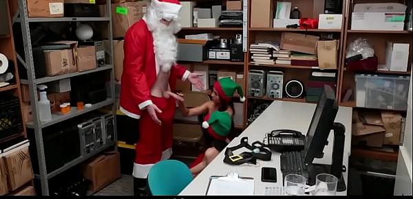  Thieving Elves Fucked By Mall Santa